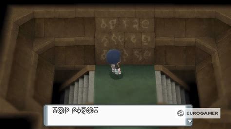 Solaceon Town and Solaceon Ruins Unown Pokémon, trainers and item.